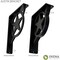 Ekena Millwork Austin Wrought Iron Bracket, (Triple center brace), Powder Coated Black 2"W x 12"D x 15"H BKTM02X12X15TAU - alternate 8
